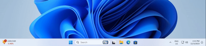 Demonstration of Toggle taskbar autohide mod for Windhawk