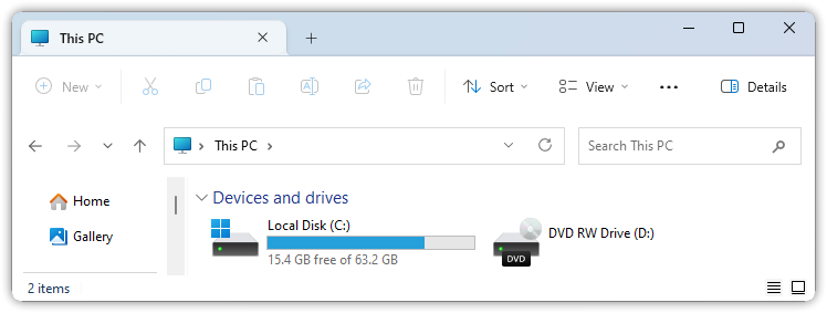 Classic navigation bar screenshot