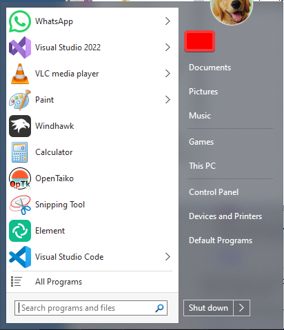 Match Windows 7 Start Menu Links