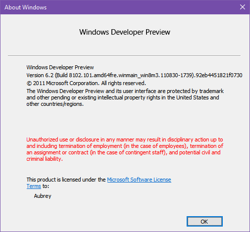 Windows 8 Developer Preview